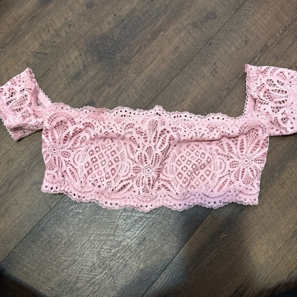 Victoria secret dream angels blush lace off the shoulder bralette  S - Picture 2 of 5